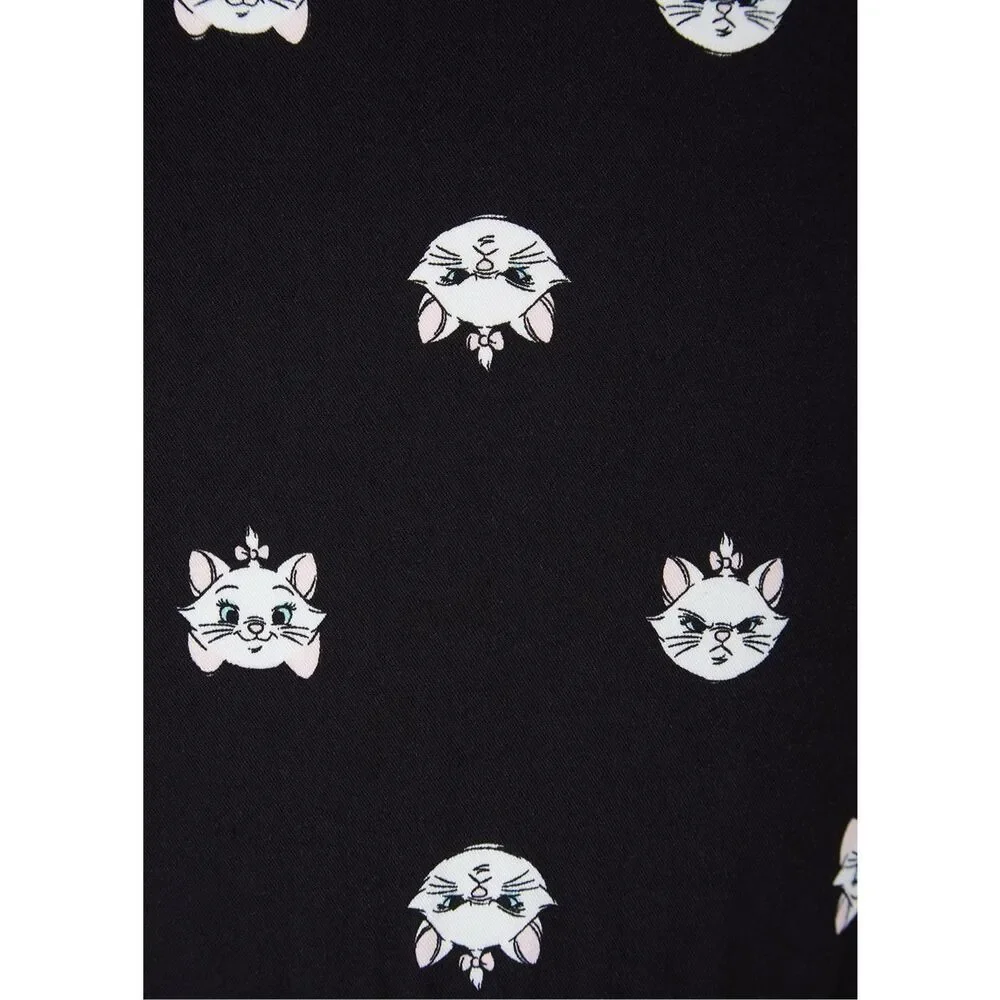 Torrid Disney Plus Size 4X Shirt Dress Midi The Aristocats‎ Black Challis 269 - Picture 6 of 16